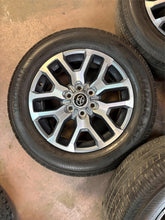 Load image into Gallery viewer, Set of Used OEM 20" Grey Machined '22-'26 Toyota Tundra Rims 265/60R20 Tires LT
