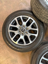 Load image into Gallery viewer, Set of Used OEM 20" Grey Machined '22-'26 Toyota Tundra Rims 265/60R20 Tires LT
