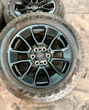 Load image into Gallery viewer, Set of Used &#39;22-&#39;25 Toyota Tundra TRD Black Wheels on 265/60R20 Falken Tires LT
