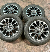Load image into Gallery viewer, Set of 4 OEM Takeoff 20&quot; &#39;22-&#39;25 Toyota Tundra Wheels 265/60R20 Bridgestone LT
