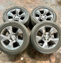 Load image into Gallery viewer, Set of 4 Used 20&quot; &#39;19-&#39;25 RAM 1500 Wheels on 275/55R20 Goodyear Eagle Sports LT
