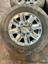 Load image into Gallery viewer, Set of OEM 20&quot; Chrome &#39;11-&#39;25 Chevy Silverado 2500 3500 Rims 275/65R20 Tires LT
