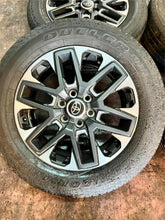 Load image into Gallery viewer, Set of 4 OEM 20&quot; &#39;22-&#39;25 Toyota Tundra Wheels on 265/60R20 Bridgestone Dueler LT
