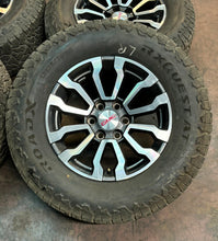 Load image into Gallery viewer, Set of 4 Used OEM &#39;00-&#39;24 GMC Sierra 1500 AT4 18&quot; Rims on 275/70R18 AT Tires LT
