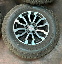 Load image into Gallery viewer, Set of 4 Used OEM &#39;00-&#39;24 GMC Sierra 1500 AT4 18&quot; Rims on 275/70R18 AT Tires LT
