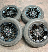 Load image into Gallery viewer, Set of 4 Used &#39;22-&#39;25 Toyota Tundra TRD Black 20&quot; Rims 265/60R20 Falken AT3W LT
