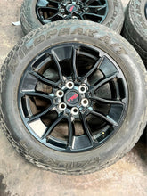 Load image into Gallery viewer, Set of 4 Used &#39;22-&#39;25 Toyota Tundra TRD Black 20&quot; Rims 265/60R20 Falken AT3W LT
