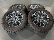 Load image into Gallery viewer, Set of Takeoff 22&quot; Chrome &#39;00-&#39;24 GMC Sierra Yukon Rims 35/12.50R22 Yokohama MT
