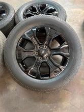 Load image into Gallery viewer, Set of 4 Used OEM '05-'26 Ford F-150 Black 10348 Wheels 275/60R20 Hankook AT2 LT
