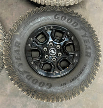 Load image into Gallery viewer, 17&quot; Set of Five Used Black &#39;21-&#39;24 Ford Bronco Rims on 315/70R17 Goodyear MT LT
