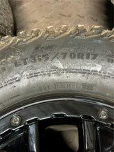 Load image into Gallery viewer, 17&quot; Set of Five Used Black &#39;21-&#39;24 Ford Bronco Rims on 315/70R17 Goodyear MT LT
