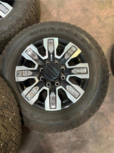 Load image into Gallery viewer, Set of 4 Used GM &#39;11-&#39;25 2500 3500 Denali Ultimate Rims 275/65R20 Goodyear AT LT
