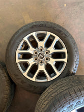 Load image into Gallery viewer, Set of 4 Used 20" Grey Machined '22-'26 Toyota Tundra Wheels 265/60R20 Falken LT
