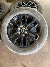 Load image into Gallery viewer, Set of Used Takeoff &#39;23-&#39;25 Toyota Sequoia Tundra Black Rims 265/60R20 Tires LT
