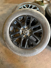 Load image into Gallery viewer, Set of Used Takeoff &#39;23-&#39;25 Toyota Sequoia Tundra Black Rims 265/60R20 Tires LT
