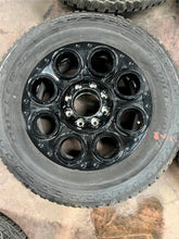 Load image into Gallery viewer, Set of 4 Used OEM 20&quot; &#39;05-&#39;25 Ford F250 F350 Black Rims 275/65R20 Bridgestone LT
