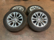 Load image into Gallery viewer, Set of 4 OEM 20&quot; Polished &#39;00-&#39;25 GMC Sierra 1500 Rims 275/60R20 Continental LT
