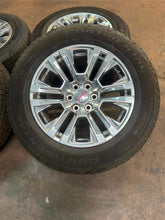 Load image into Gallery viewer, Set of 4 OEM 20&quot; Polished &#39;00-&#39;25 GMC Sierra 1500 Rims 275/60R20 Continental LT
