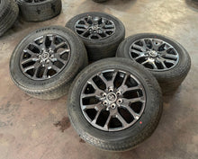 Load image into Gallery viewer, Set of OEM 20&quot; Dark Charcoal &#39;22-&#39;24 Toyota Tundra Rims 265/60R20 Bridgestone LT
