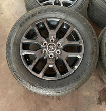 Load image into Gallery viewer, Set of OEM 20&quot; Dark Charcoal &#39;22-&#39;24 Toyota Tundra Rims 265/60R20 Bridgestone LT
