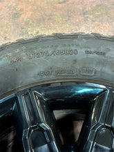 Load image into Gallery viewer, Set of 4 Used OEM &#39;11-&#39;25 GMC Sierra 2500 3500 Black Wheels 275/65R20 Tires LT
