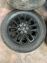 Load image into Gallery viewer, Set of 4 OEM Takeoff &#39;22-&#39;25 Toyota Tundra Sequoia Black Rims 265/60R20 Tires LT
