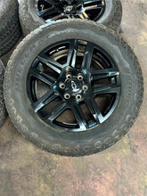 Load image into Gallery viewer, Set of Used &#39;00-&#39;25 Chevy Silverado 1500 Black Rims 275/60R20 Bridgestone AT LT
