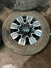Load image into Gallery viewer, Set of Used &#39;11-&#39;25 Sierra 2500 3500 Denali Ultimate Rims 275/65R20 Goodyear LT

