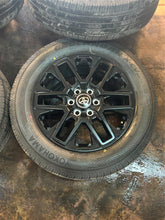 Load image into Gallery viewer, Set of 4 OEM Takeoff &#39;23-&#39;25 Toyota Sequoia Tundra Black Rims 265/60R20 Tires LT
