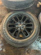 Load image into Gallery viewer, Set of 4 OEM Takeoff &#39;23-&#39;25 Toyota Sequoia Tundra Black Rims 265/60R20 Tires LT
