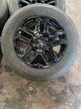Load image into Gallery viewer, Set of Used &#39;00-&#39;25 Chevy Silverado 1500 Black Wheels 275/60R20 General HTS LT
