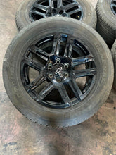 Load image into Gallery viewer, Set of Used &#39;00-&#39;25 Chevy Silverado 1500 Black Wheels 275/60R20 General HTS LT
