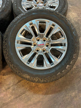 Load image into Gallery viewer, Set of 4 OEM 20&quot; Polished &#39;00-&#39;25 GMC Sierra 1500 Rims 275/60R20 Bridgestone LT
