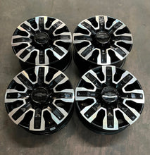Load image into Gallery viewer, Set of 4 Used OEM &#39;11-&#39;25 Silverado 2500 3500 Black &amp; Milled Wheels TPMS Lugs LT
