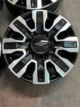 Load image into Gallery viewer, Set of 4 Used OEM &#39;11-&#39;25 Silverado 2500 3500 Black &amp; Milled Wheels TPMS Lugs LT
