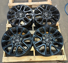 Load image into Gallery viewer, Set of Four OEM Takeoff &#39;22-&#39;25 Toyota Tundra Sequoia 20&quot; Black Wheels 75276
