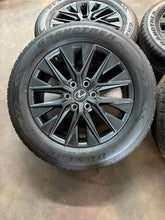 Load image into Gallery viewer, Set of 4 OEM Takeoff &#39;21-&#39;25 Lexus LX600 20&quot; Black Wheels on 265/55R20 Dunlop LT
