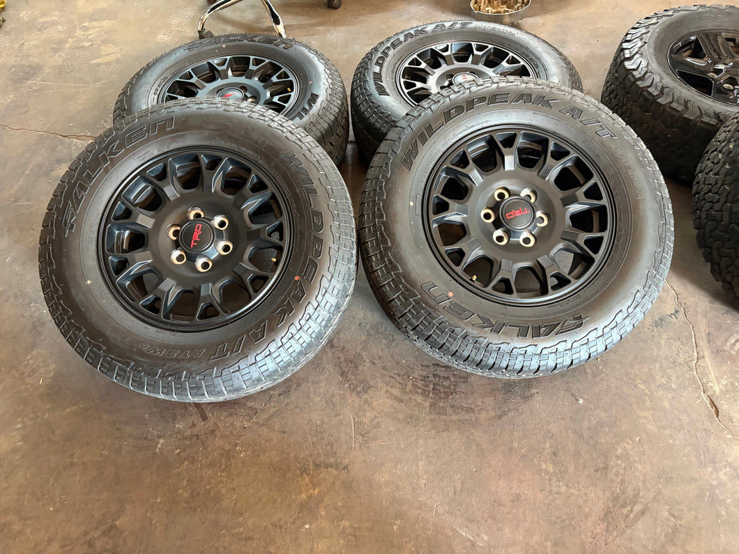 Set of Four OEM '24-'25 Toyota Tacoma TRD Wheels 265/70R18 Falken Wildpeak AT LT