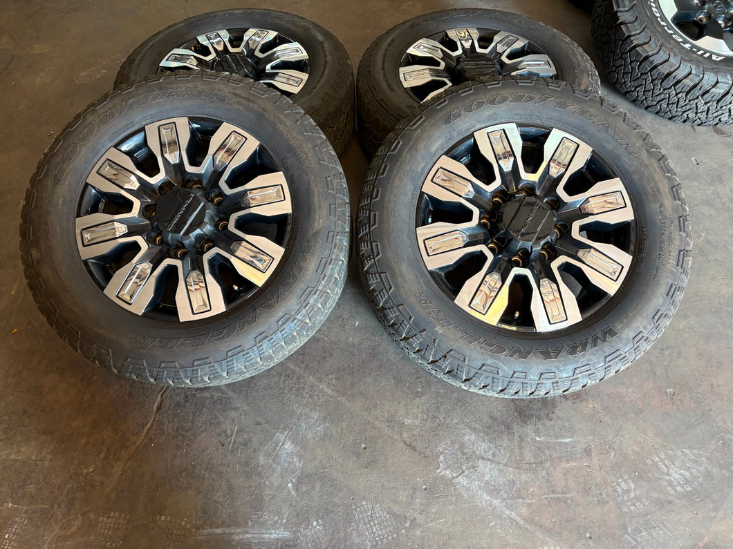 Set of Used '11-'25 Denali Ultimate GMC Sierra 2500 3500 Rims 275/65R20 Tires LT