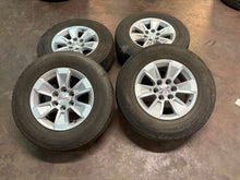 Load image into Gallery viewer, Set of Used &#39;00-&#39;25 GMC Sierra 1500 Silver OEM 5908 Wheels on 255/70R17 Tires LT
