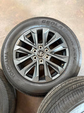 Load image into Gallery viewer, Set of 4 OEM &#39;22-&#39;25 Toyota Tundra 20&quot; Dark Charcoal Rims 265/60R20 Yokohama LT
