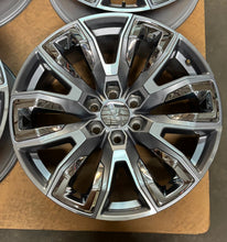 Load image into Gallery viewer, Set of 4 Used &#39;00-&#39;25 GMC Sierra 1500 Yukon 22&quot; Grey Machined Wheels 86804453 LT

