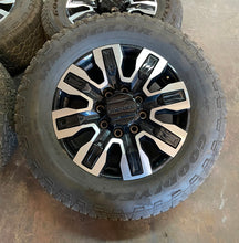 Load image into Gallery viewer, Four Used 20&quot; &#39;11-&#39;24 GMC Sierra 3500 HD Denali Wheels on 275/65R20 Goodyears LT
