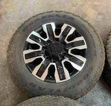 Load image into Gallery viewer, Four Used 20&quot; &#39;11-&#39;24 GMC Sierra 3500 HD Denali Wheels on 275/65R20 Goodyears LT
