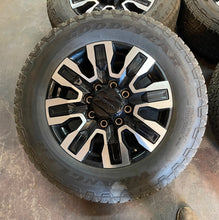 Load image into Gallery viewer, Four Used 20&quot; &#39;11-&#39;24 GMC Sierra 3500 HD Denali Wheels on 275/65R20 Goodyears LT
