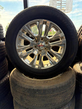 Load image into Gallery viewer, Set of Used OEM Polished &#39;00-&#39;25 GMC Sierra 1500 5917 Rims 275/60R20 Continental
