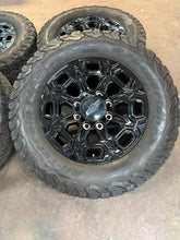 Load image into Gallery viewer, Set of Used &#39;11-&#39;25 Chevy Silverado 2500 3500 BLK Rims 295/65R20 BFG AT TAKO2 LT
