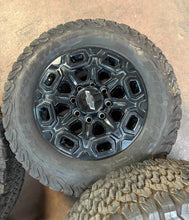 Load image into Gallery viewer, Set of Used &#39;11-&#39;25 Chevy Silverado 2500 3500 BLK Rims 295/65R20 BFG AT TAKO2 LT
