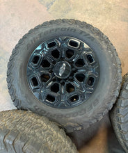 Load image into Gallery viewer, Set of Used &#39;11-&#39;25 Chevy Silverado 2500 3500 BLK Rims 295/65R20 BFG AT TAKO2 LT
