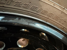 Load image into Gallery viewer, Set of Six Used OEM &#39;19-&#39;25 RAM 3500 Dually 17&quot; Black Wheels 235/80R17 Nexen LT
